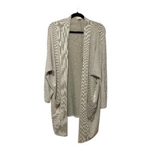 Donni O/S Plus Size Oatmeal Ribbed Open Front Cardigan EUC